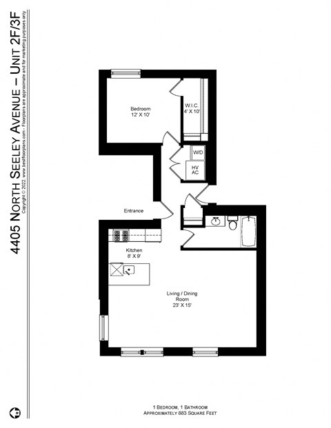 4405 N Seeley 1 Bedroom Apartment
